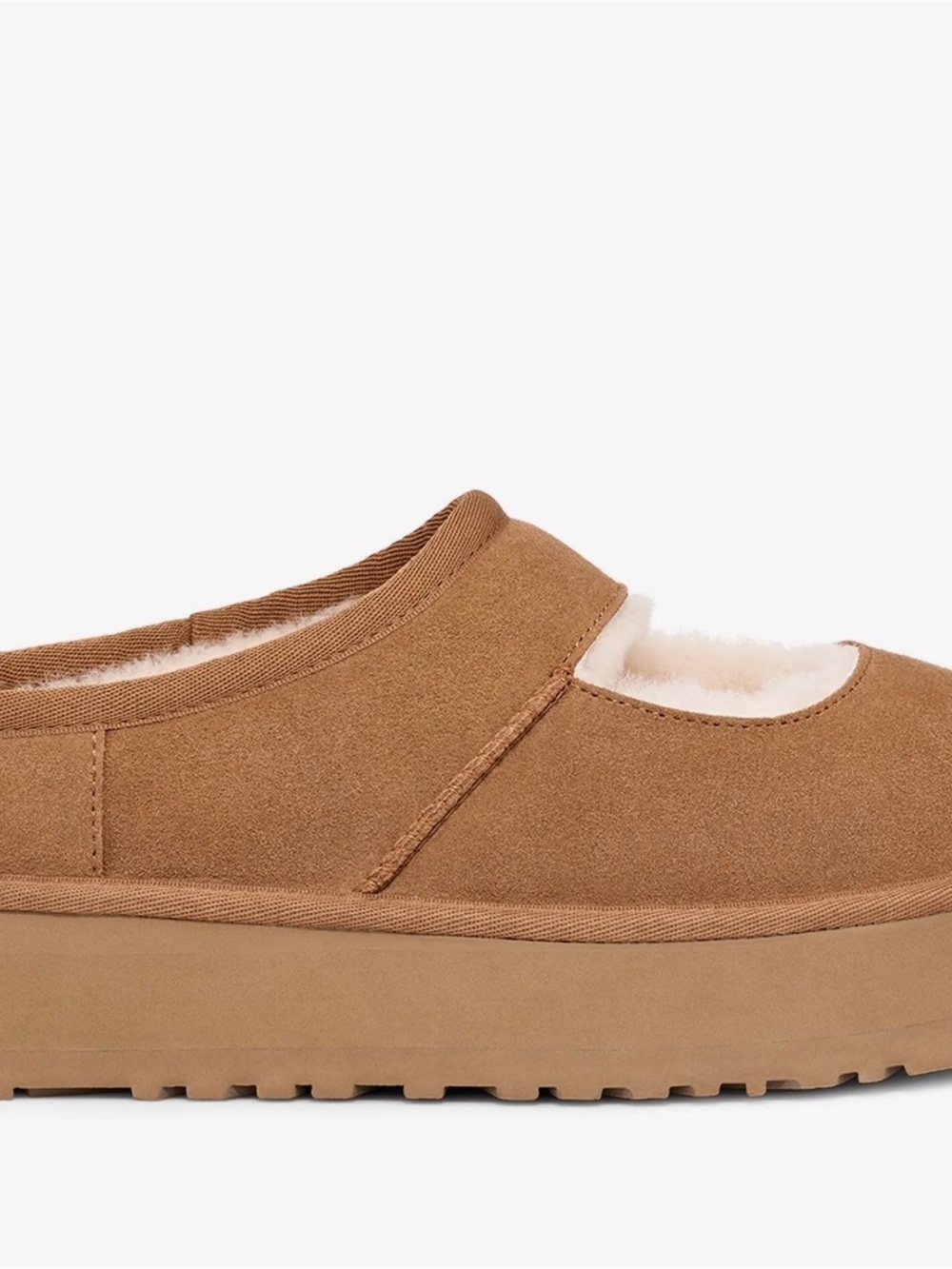 Women's ugg Bea Mary Jane Cozy Slip-On Platform Shoe in Chestnut